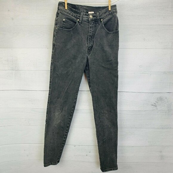 Vintage 90's Levis Orange Tab Youth Boys Black Tapered Leg Denim Blue Jeans Sz 9